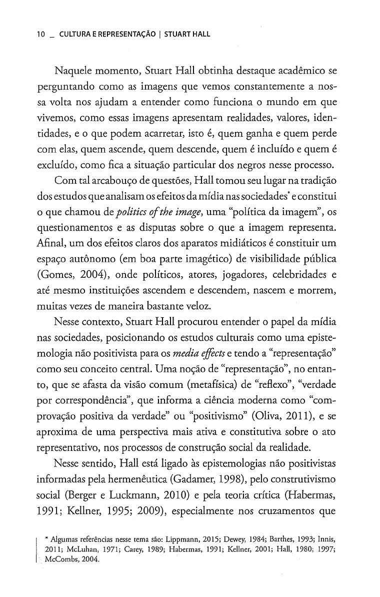 HALL Stuart. Cultura e Representacao, PDF, Antropologia