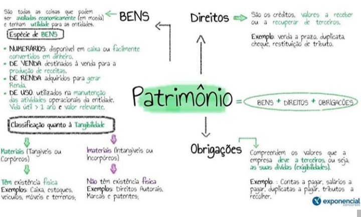 Mapa mental Patrimônio - Prof. Leonardo Coelho - Contabilidade / Ciências  Contábeis