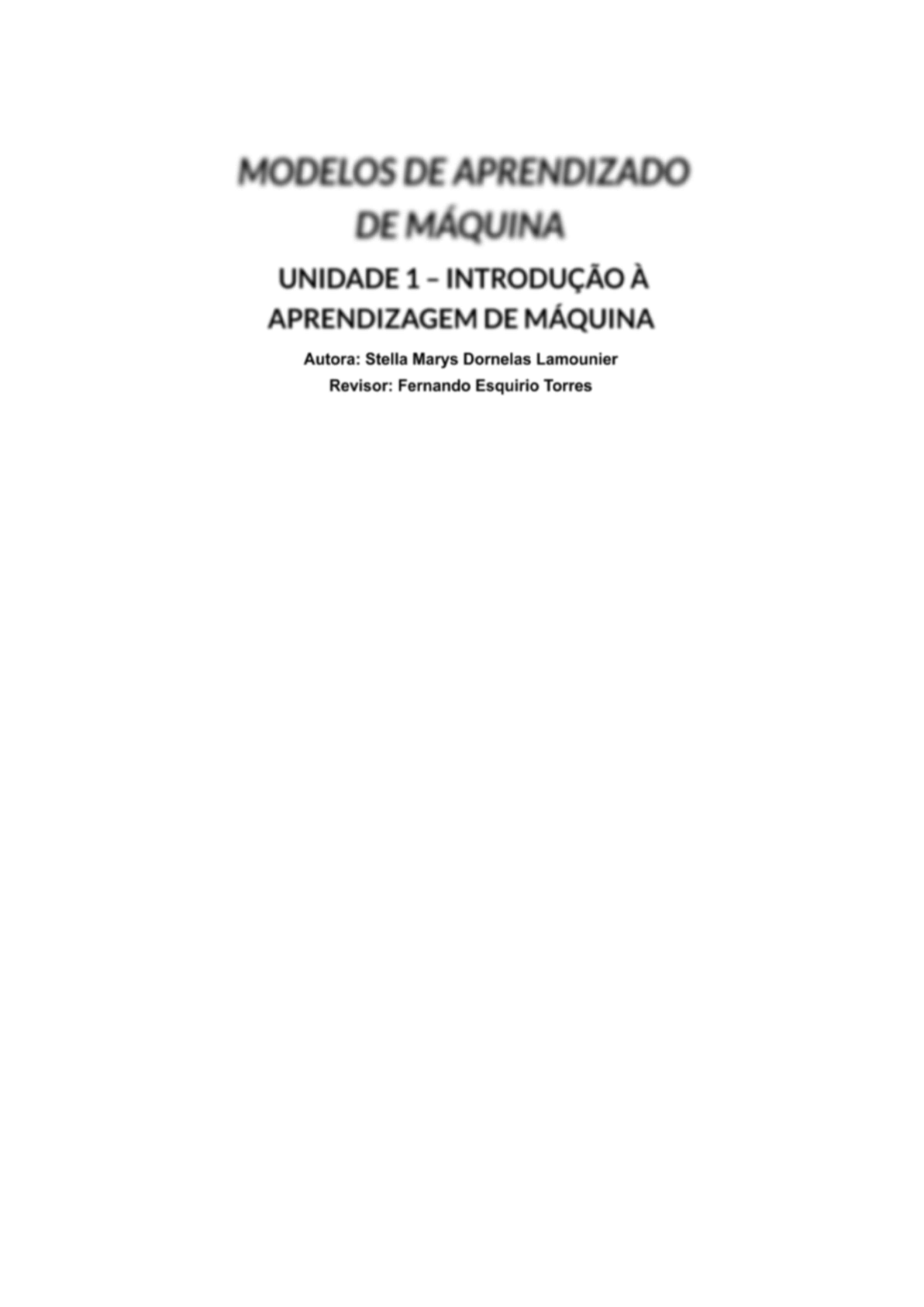 Hierarquia de modelos e Aprendizagem de Máquina - Pós Graduação em