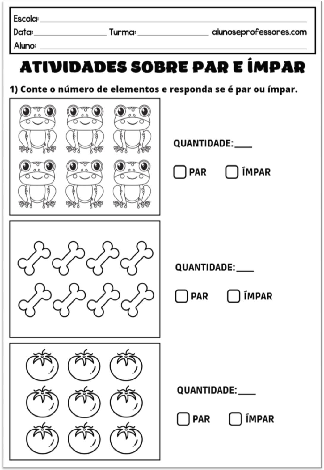 Atividades Números Pares e Ímpares: Melhores Modelos!