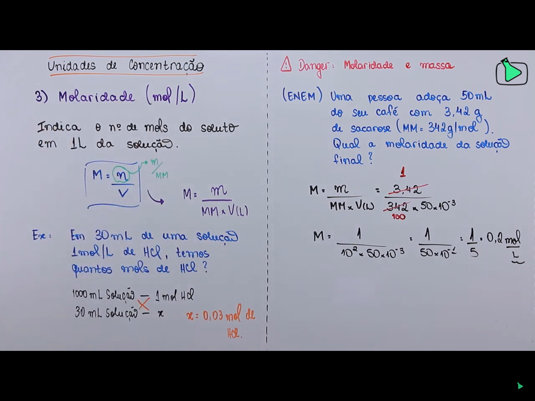 Unidades De Concentração - Química