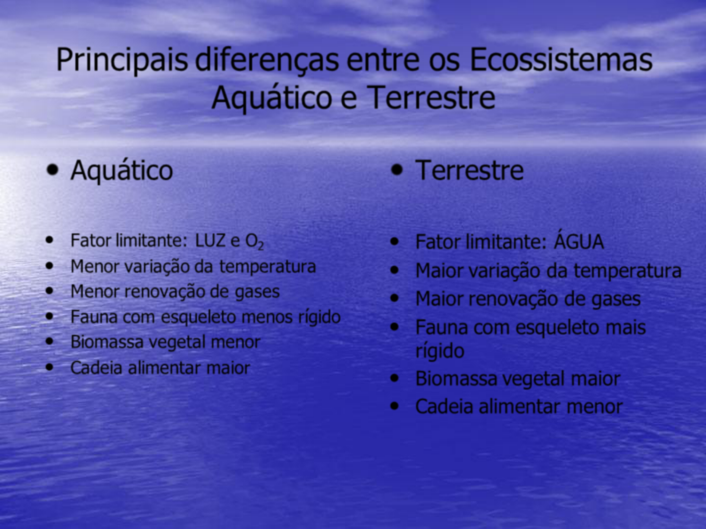 Ecossistemas Aquáticos Biologia 5013