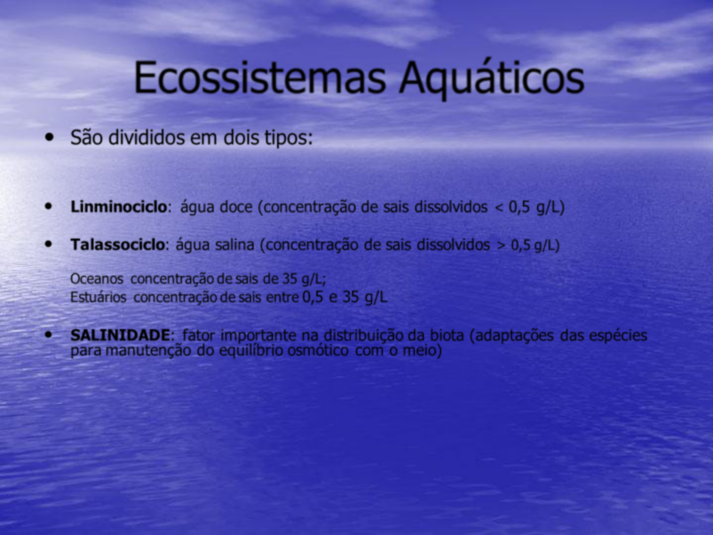 Ecossistemas Aquáticos Biologia 5844