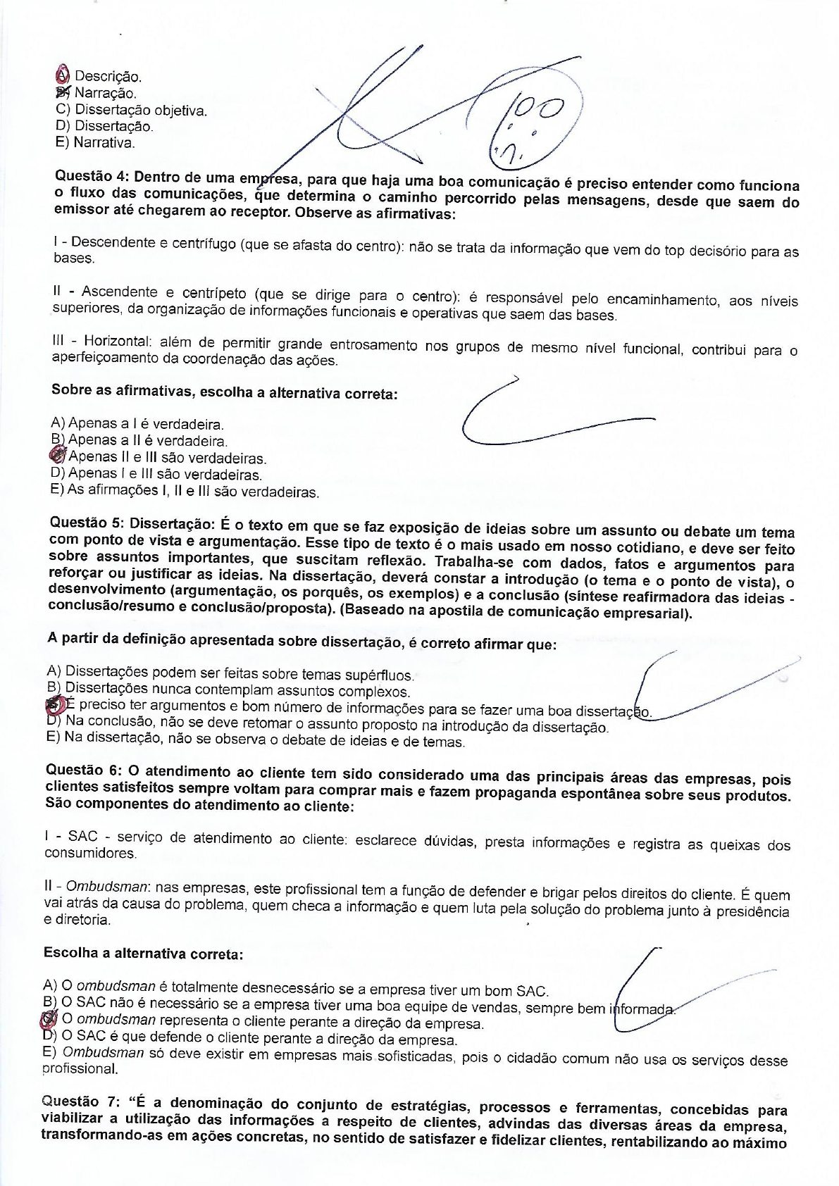 Gabarito Prova De Comunicação E Expressão Unip