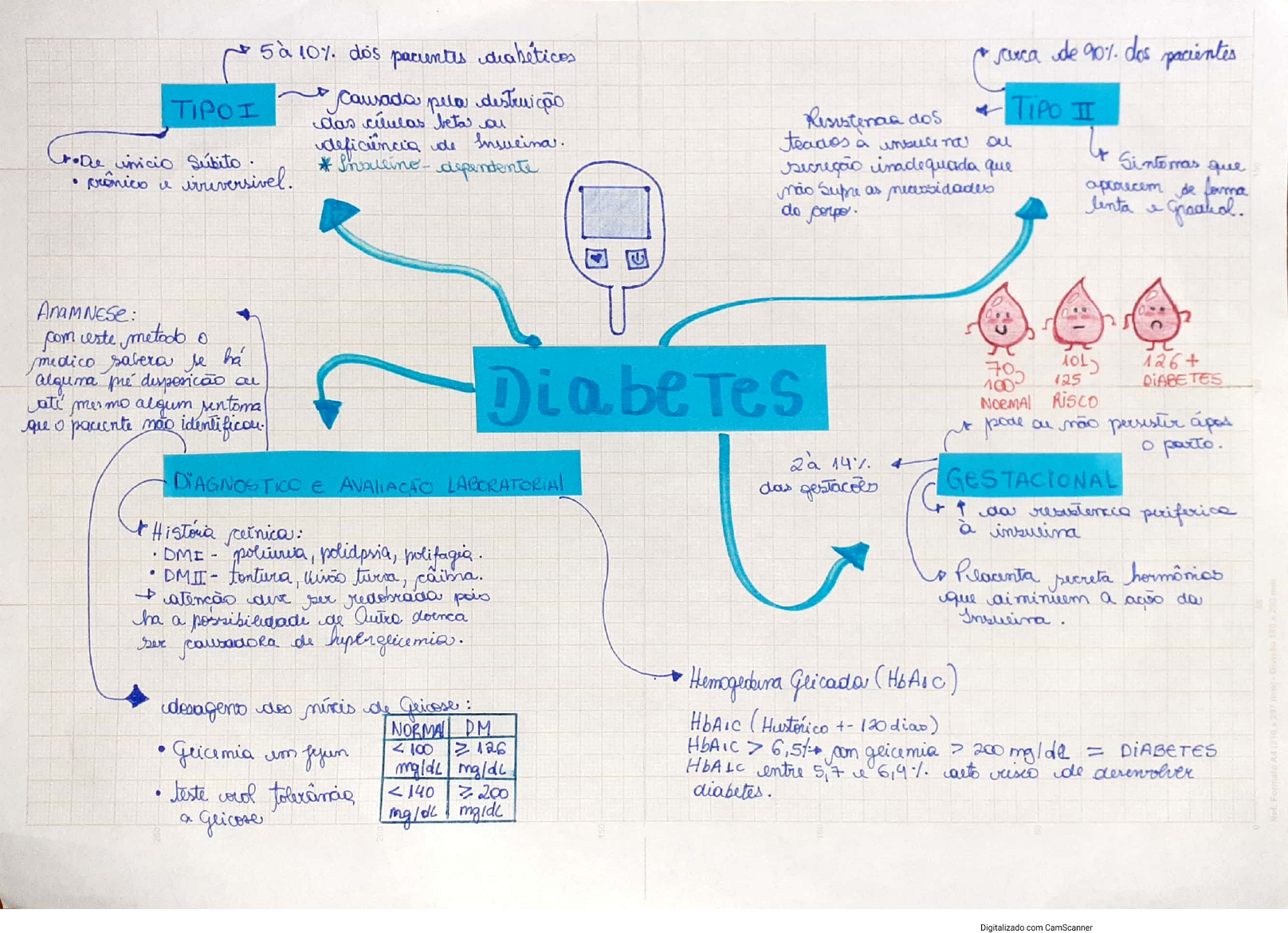 mapa mental diabetes - Bioquímica Clínica