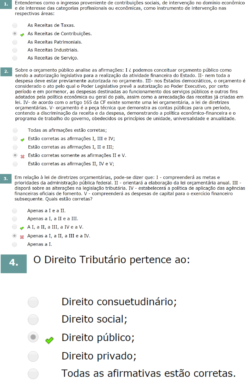 Aula 1 Gabarito - Direito Tributário I