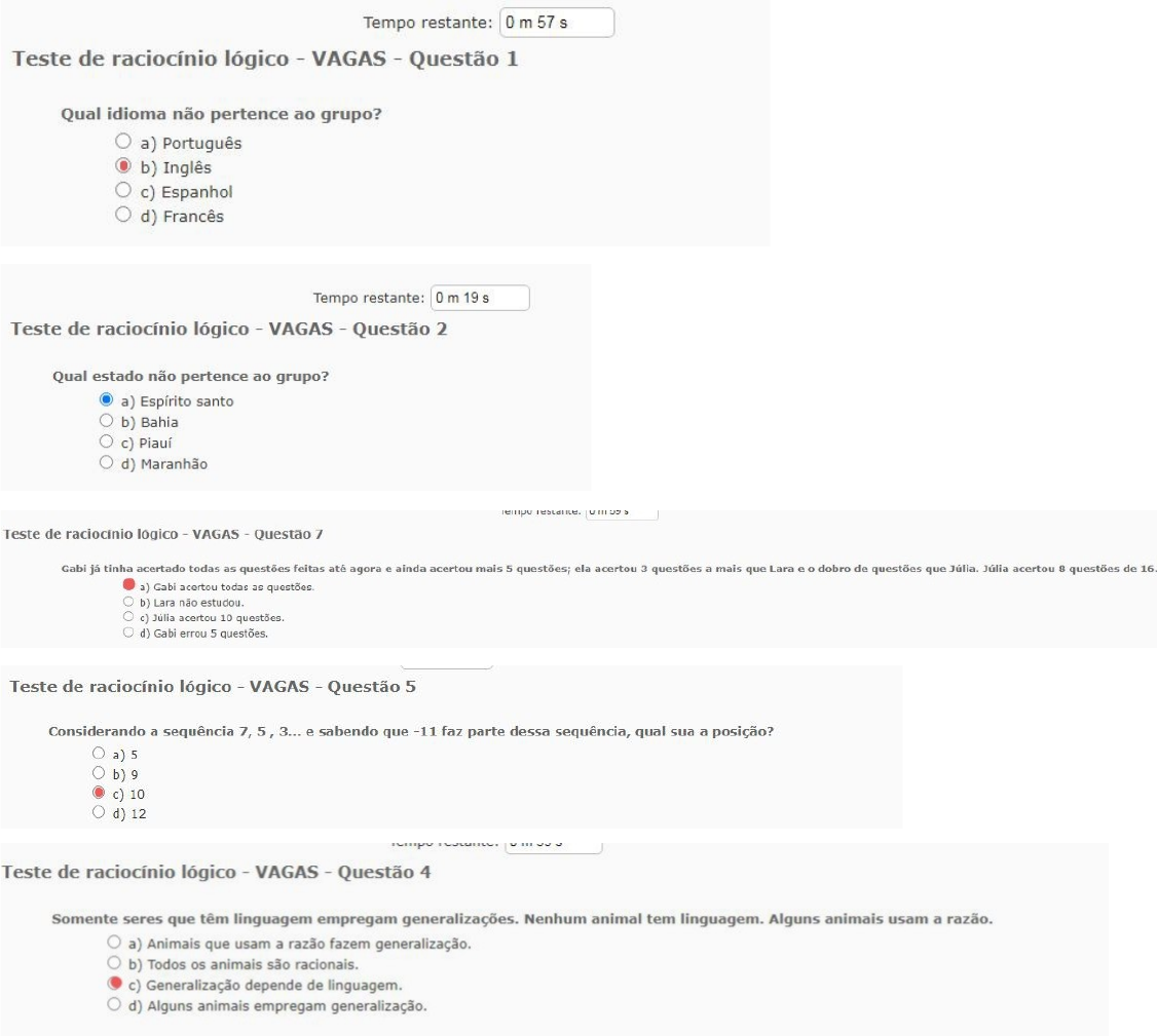 Teste Vagas 1 - Raciocínio