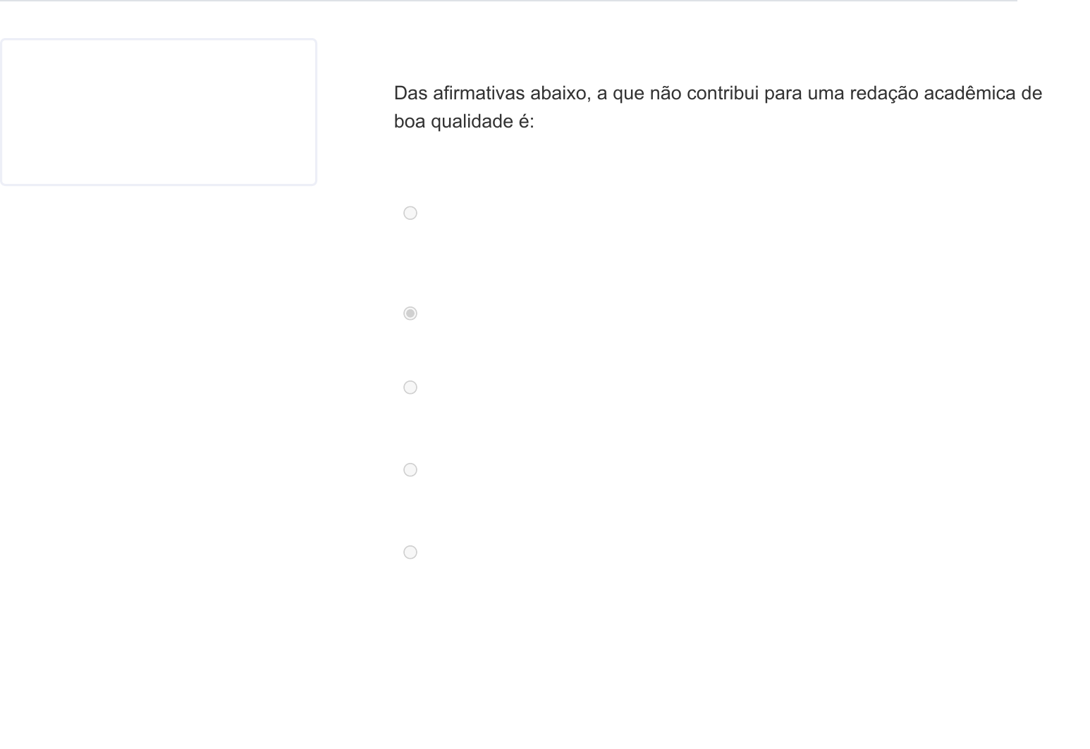 questionário elaborado no Google Forms na disciplina de Atenção