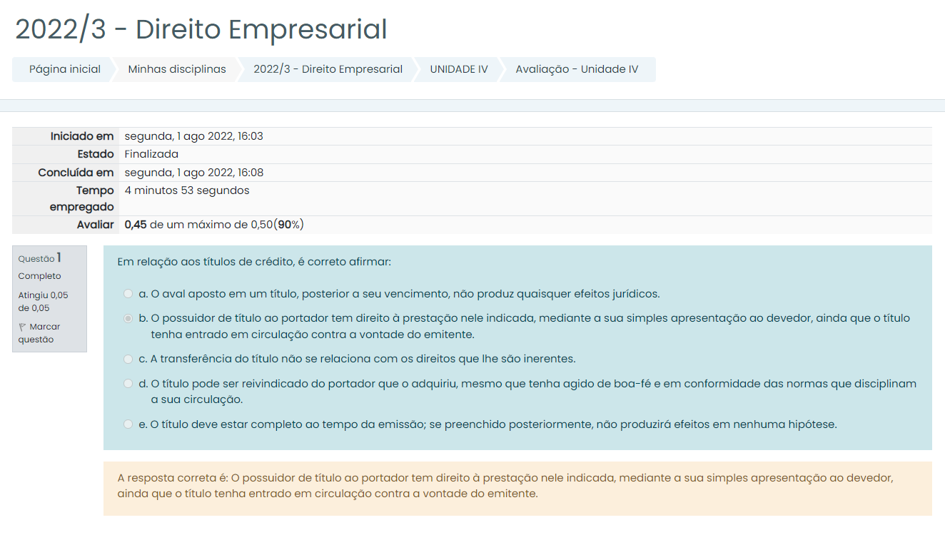 Direito Empresarial Unidade Direito Empresarial Iv