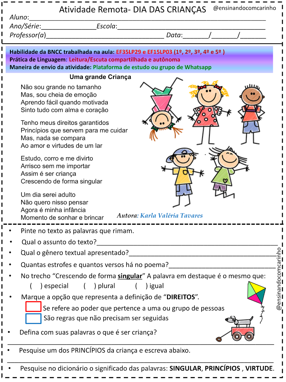 Educação, carinho e arte!: Lista de Material Escolar - 1º ao 5º ano