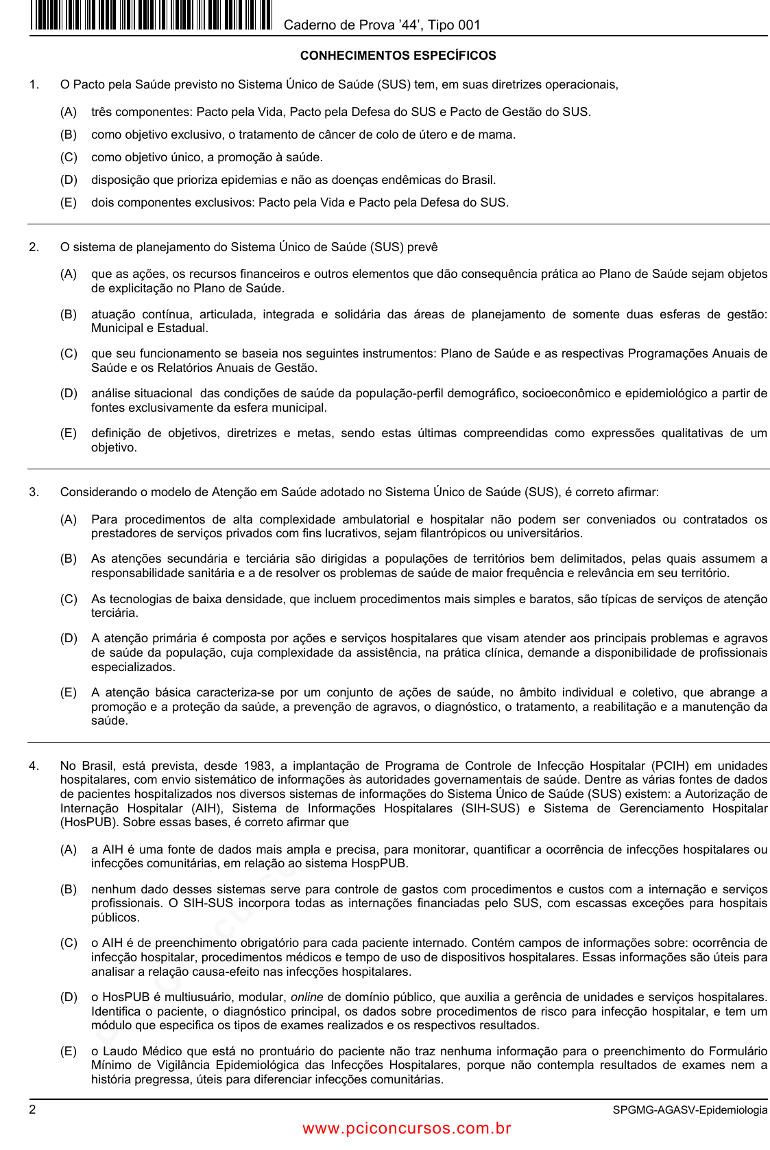 Organizacao Vigilancia e Programa de Controle IH, PDF, Epidemiologia