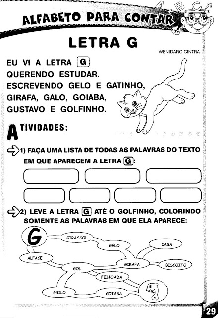 Letra G Alfabetização 3266