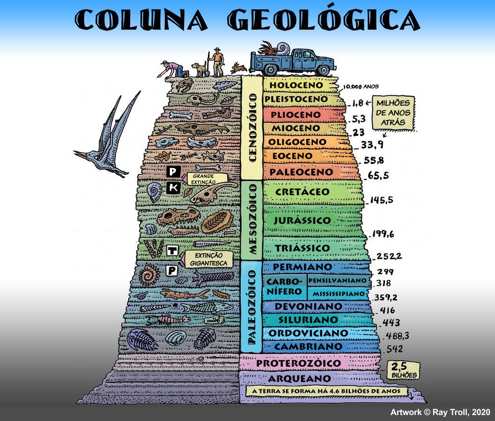 Coluna geológica - Geologia