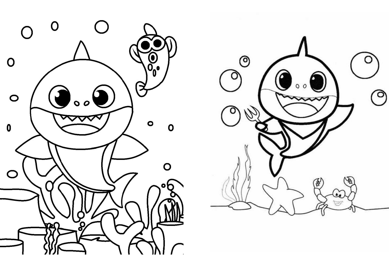 Desenhos De Baby Shark 14 Para Colorir E Imprimir, 49% OFF