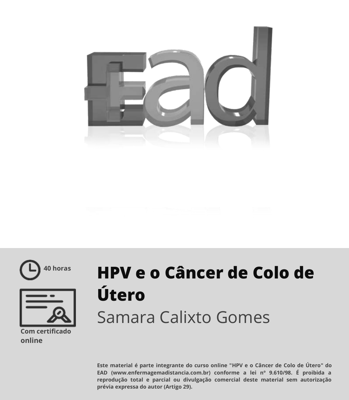 apostila do curso atualizacao em hpv e o cancer de colo de utero foto