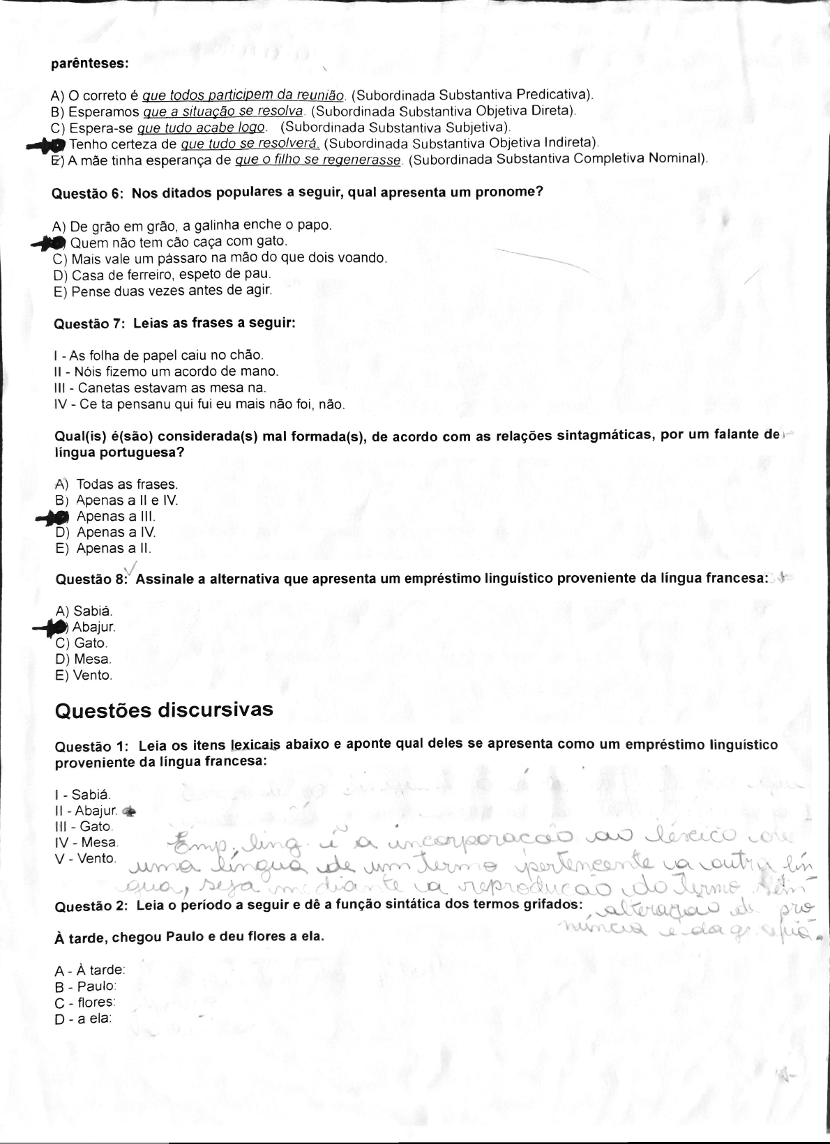 Prova Morfossintaxe Da Língua Portuguesa.pdf - Morfossintaxe Da Língua ...