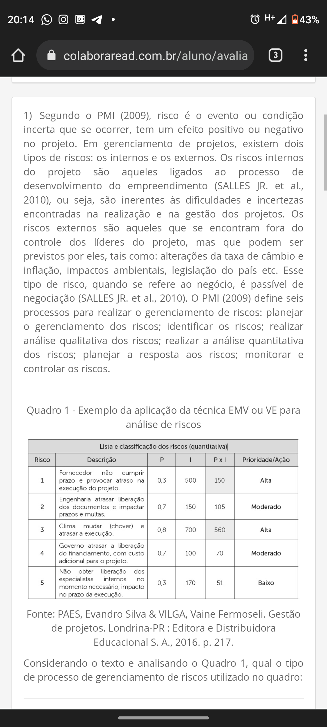 Av - Subst. 2 - Gestão De Projetos - B - Gestão Pública