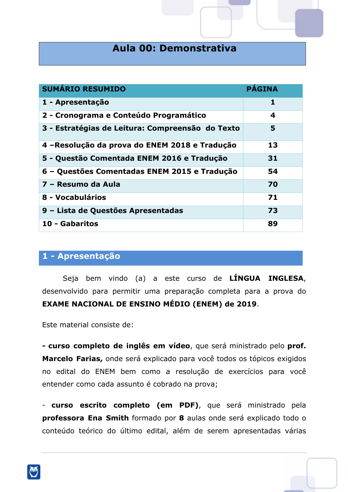 Edital 04 básico de língua inglesa - módulo i - 2015