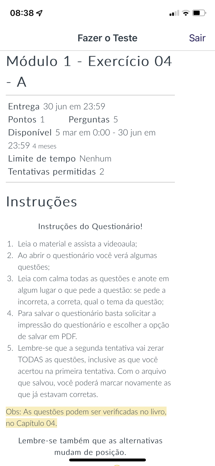 Módulo 1 Exercício 4 A Leitura E Interpretação