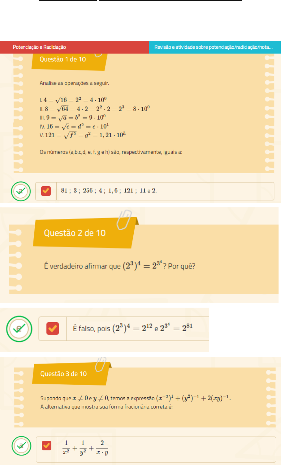 Potenciação, Notação Científica e Radiciação - Matemática