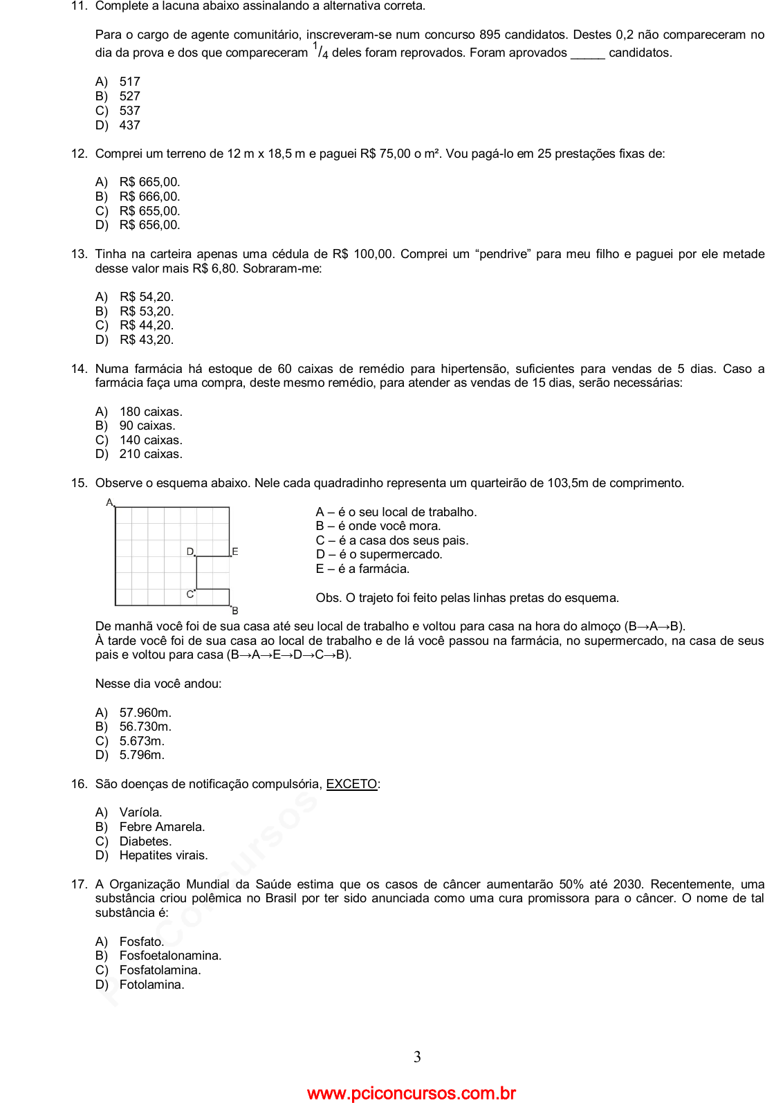 Prova Fundação ABC - São Paulo - São Mateus - GSA - 2016 - para Agente  Comunitário de Saúde - Tarde.pdf - Provas de Concursos Públicos