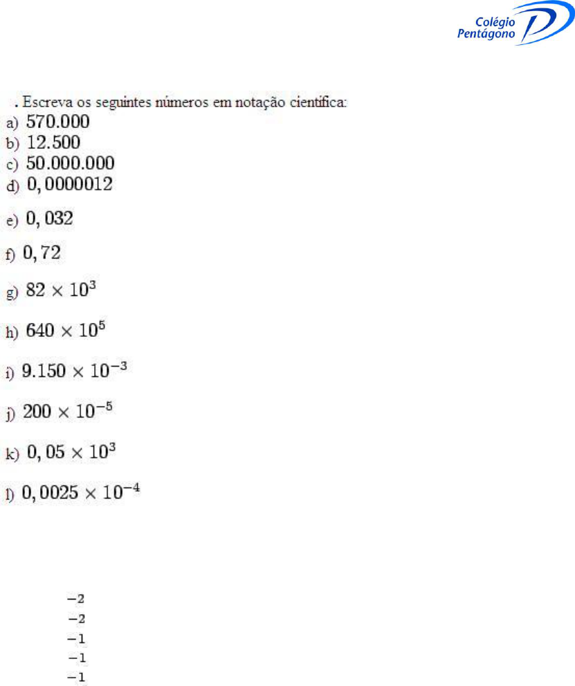 Exercícios Resolvidos : Notação Científica - Exercício 1 - Básico 