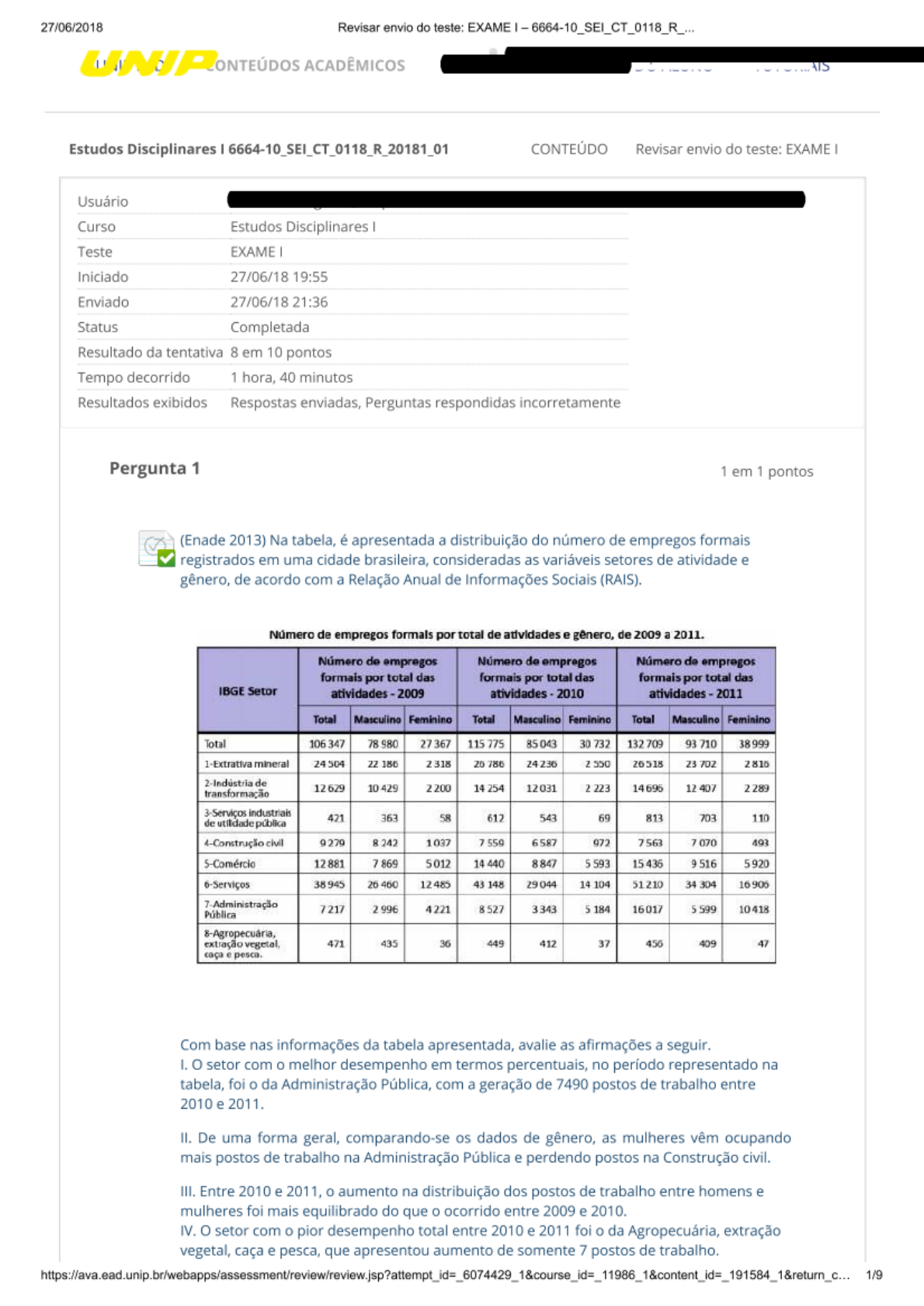 PDF - EXAME I Estudos Disciplinares I (2) - Estudos Disciplinares I