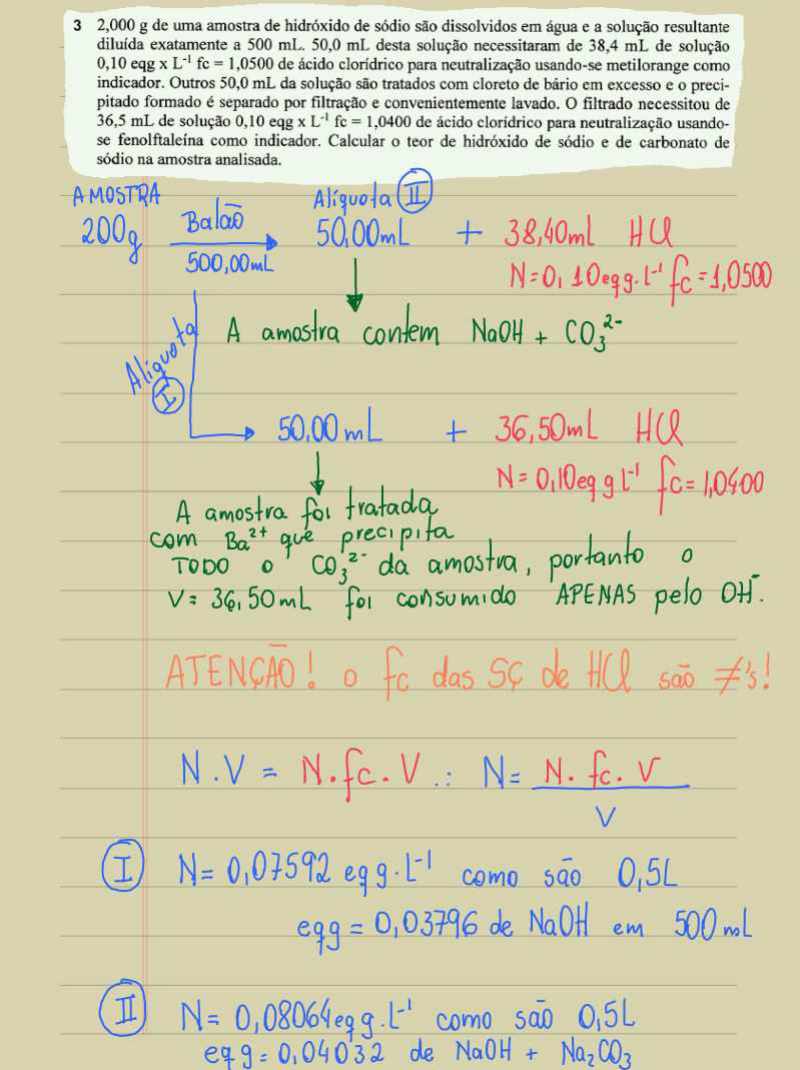 Resolução Lista Exercícios Ácido Base Química Analítica Quantitativa Ii 9647