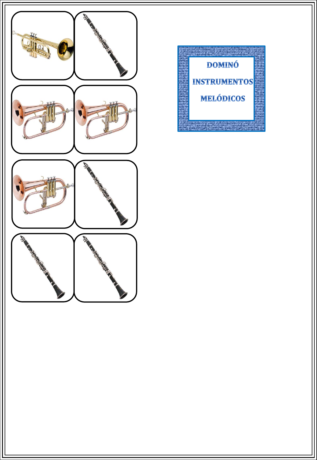 DOMINÓ INSTRUMENTOS MELODICOS Teoria Musica
