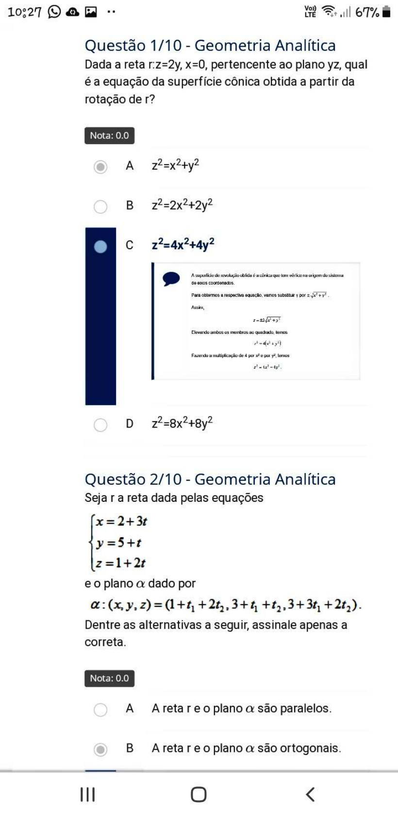 Apol 1 Objetiva 2 Geometria Analítica 3287