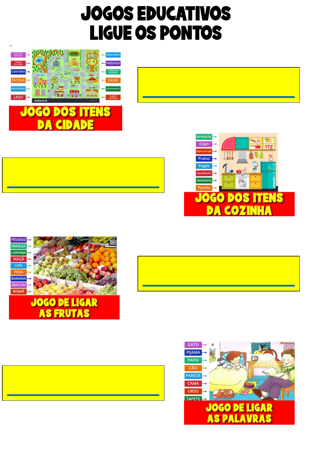 COLETÂNEA DE JOGOS EDUCATIVOS - Planos de Aula Ed. Infantil