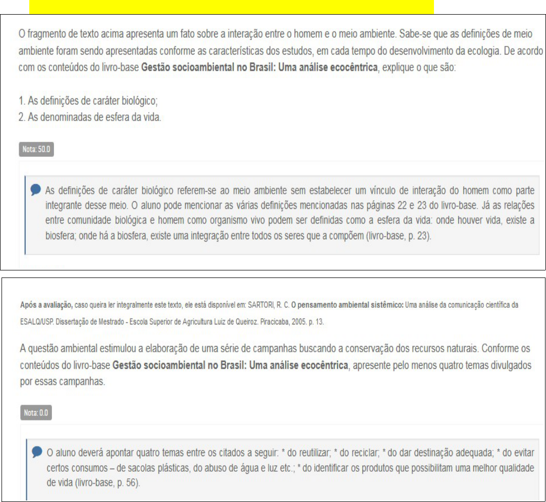 Questões sobre meio ambiente e sustentabilidade