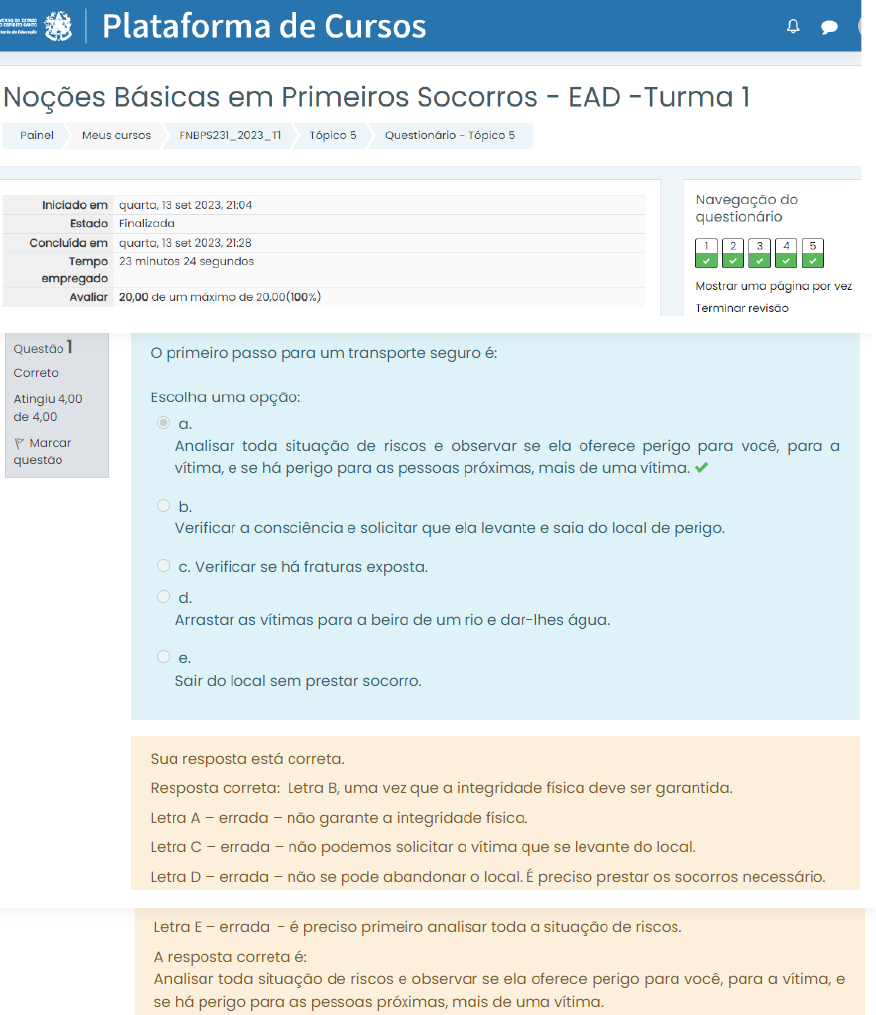 Segundos Socorros/ Minutos Socorros