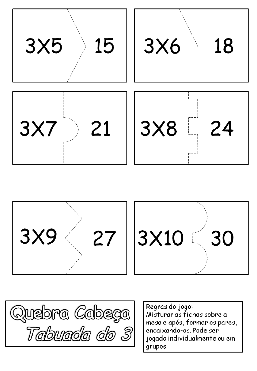TABUADA! Baixe e imprima sem #complicações esse excelente jogo na