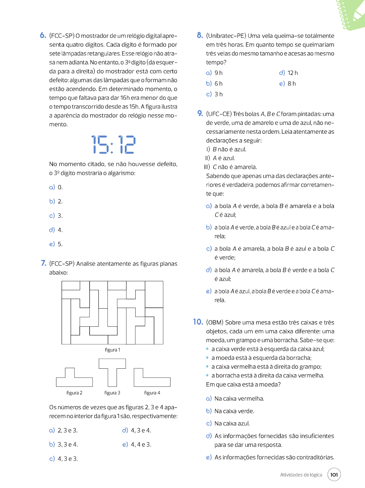 Matemática EF 8° Ano - Exercícios De Raciocínio Lógico - Matemática Básica