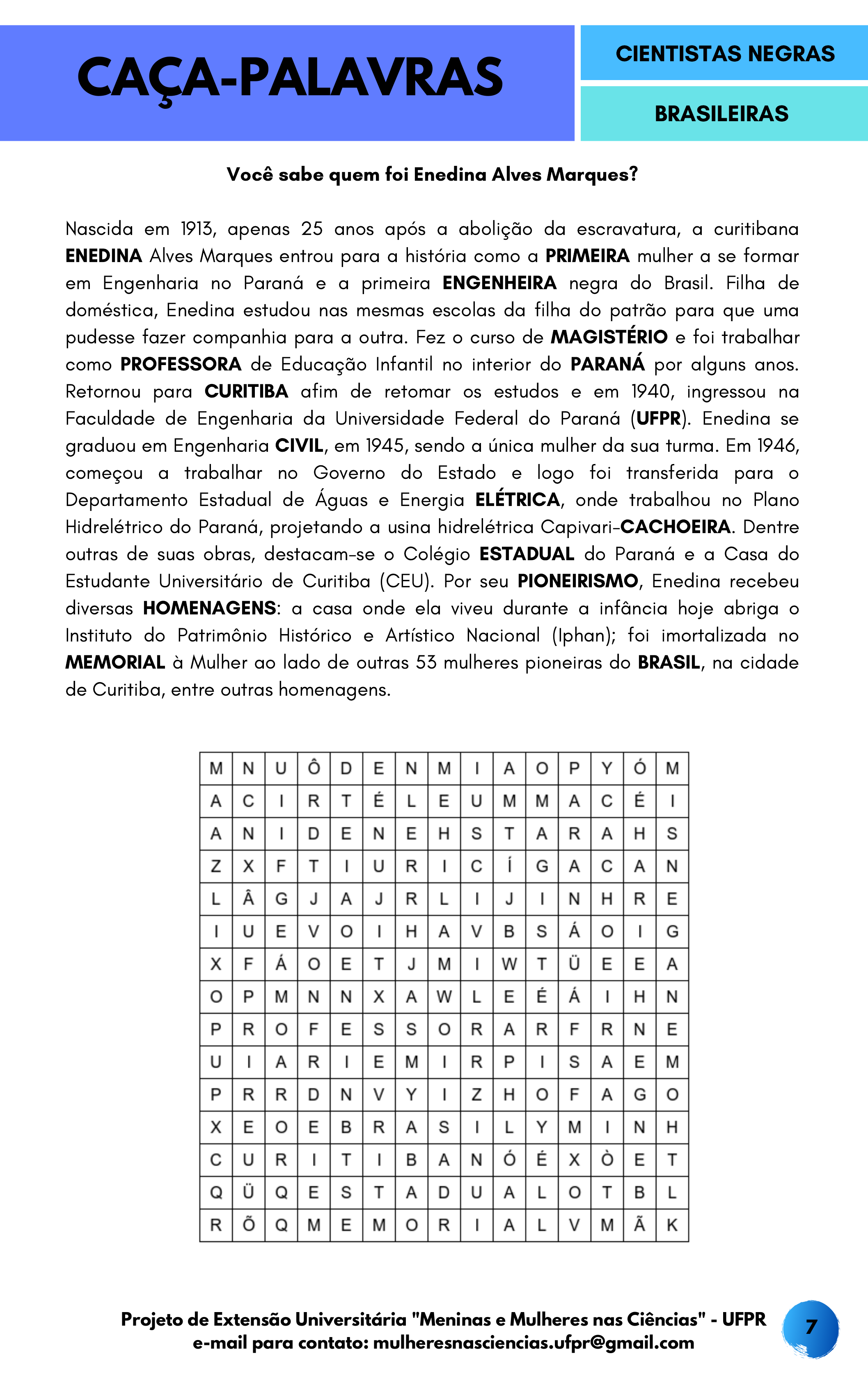 Caça palavra de Filosofia - A ciência