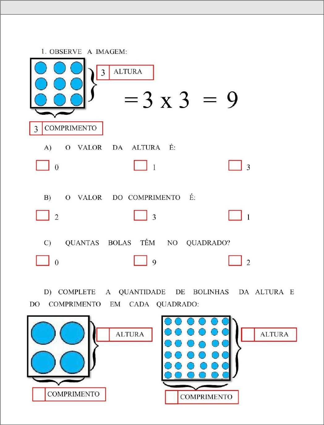 Atividades de Matemática - 8º ano e 9º ano