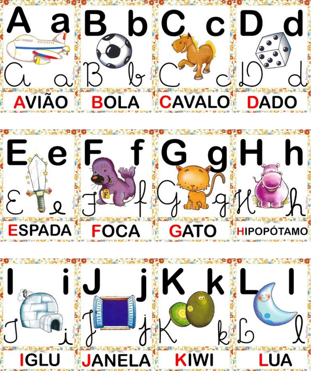 alfabeto ilustrado educação infantil