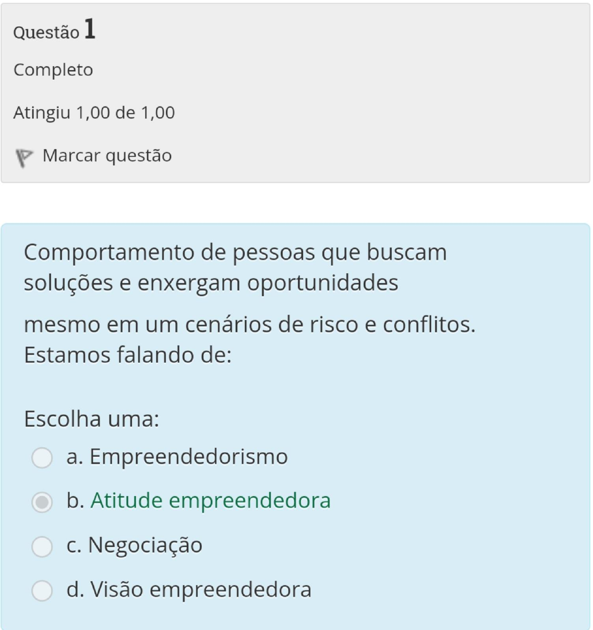 Prova Empreendedorismo - Empreendedorismo