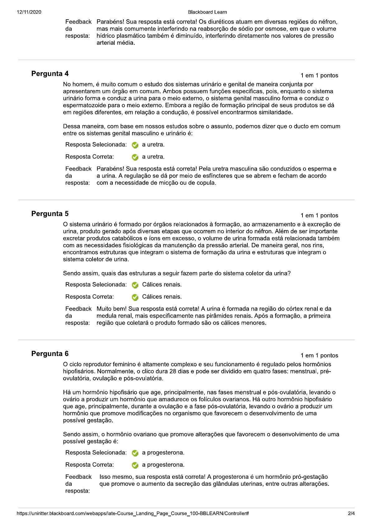 A4 B Estrutura E Função Humana - Fisiologia Humana I