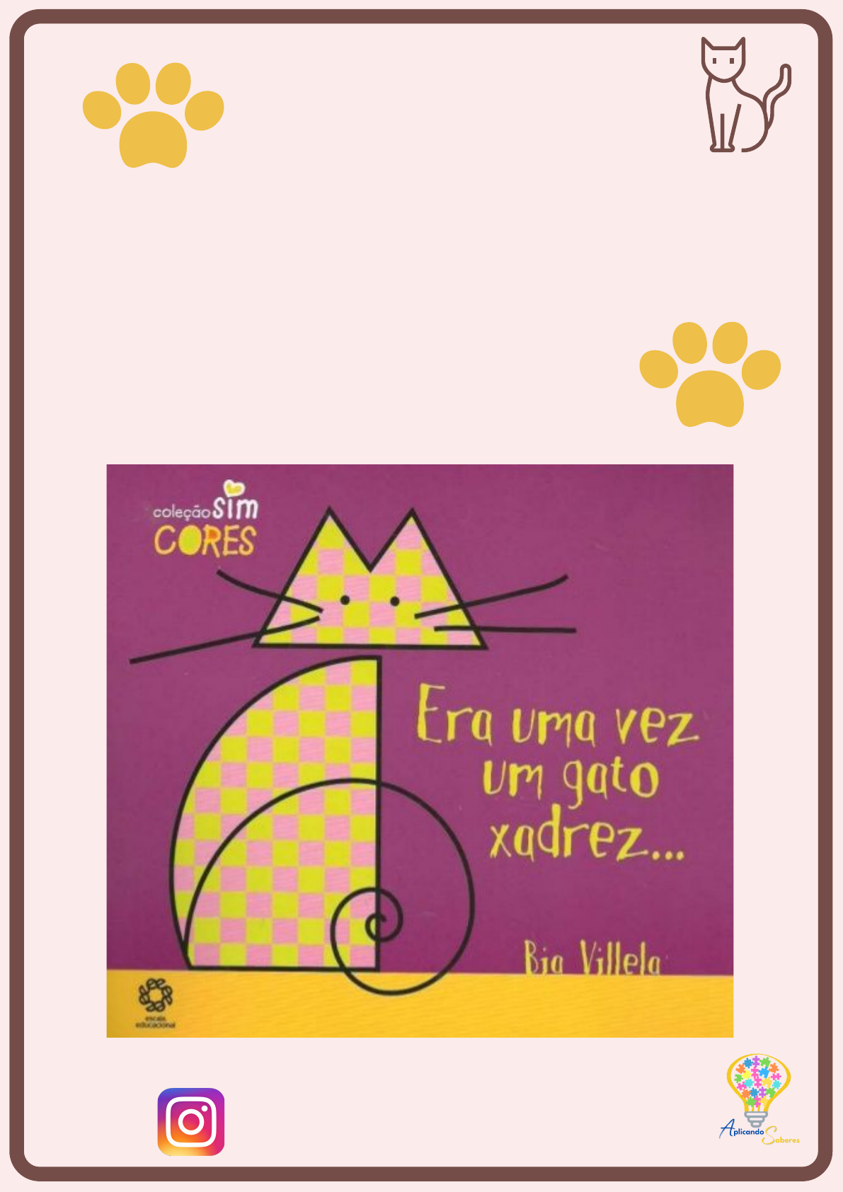 Material para trabalhar escrita a partir do livro O GATO XADREZ de Bia  Vilela