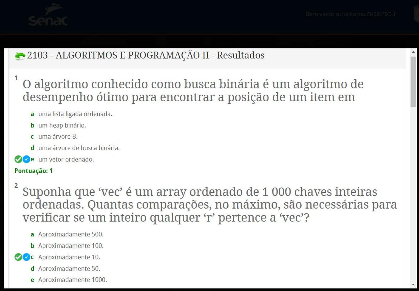 aVALIAÇÃO II ALGORITMOS E PROGRAMAÇÃO - Algoritmo e Programação