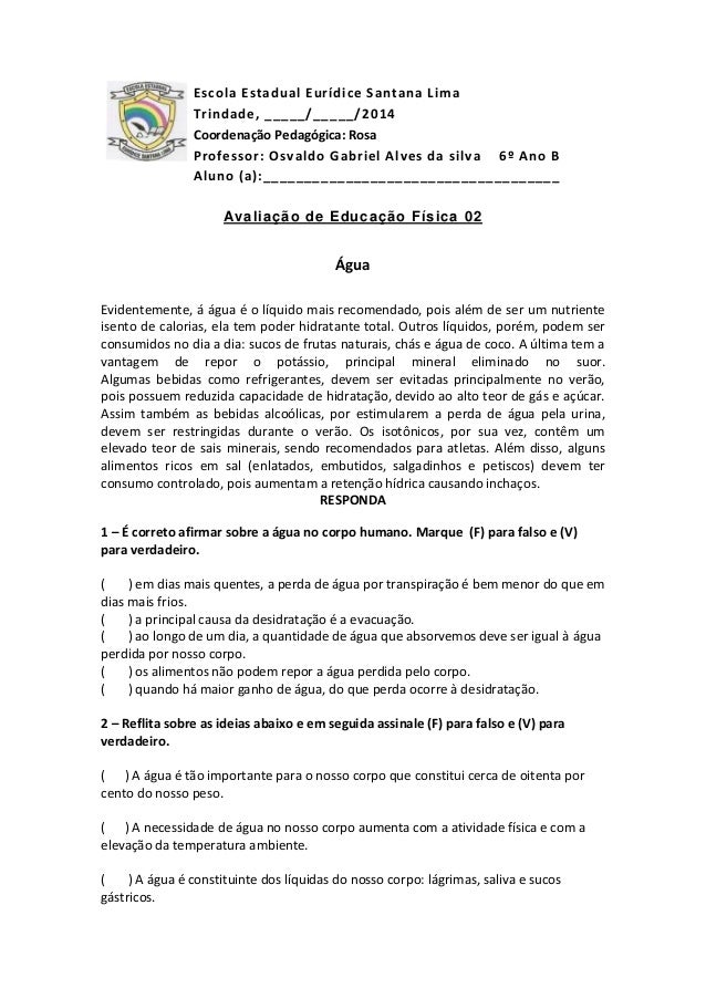 6 ANO ok - Educação Física e Educação