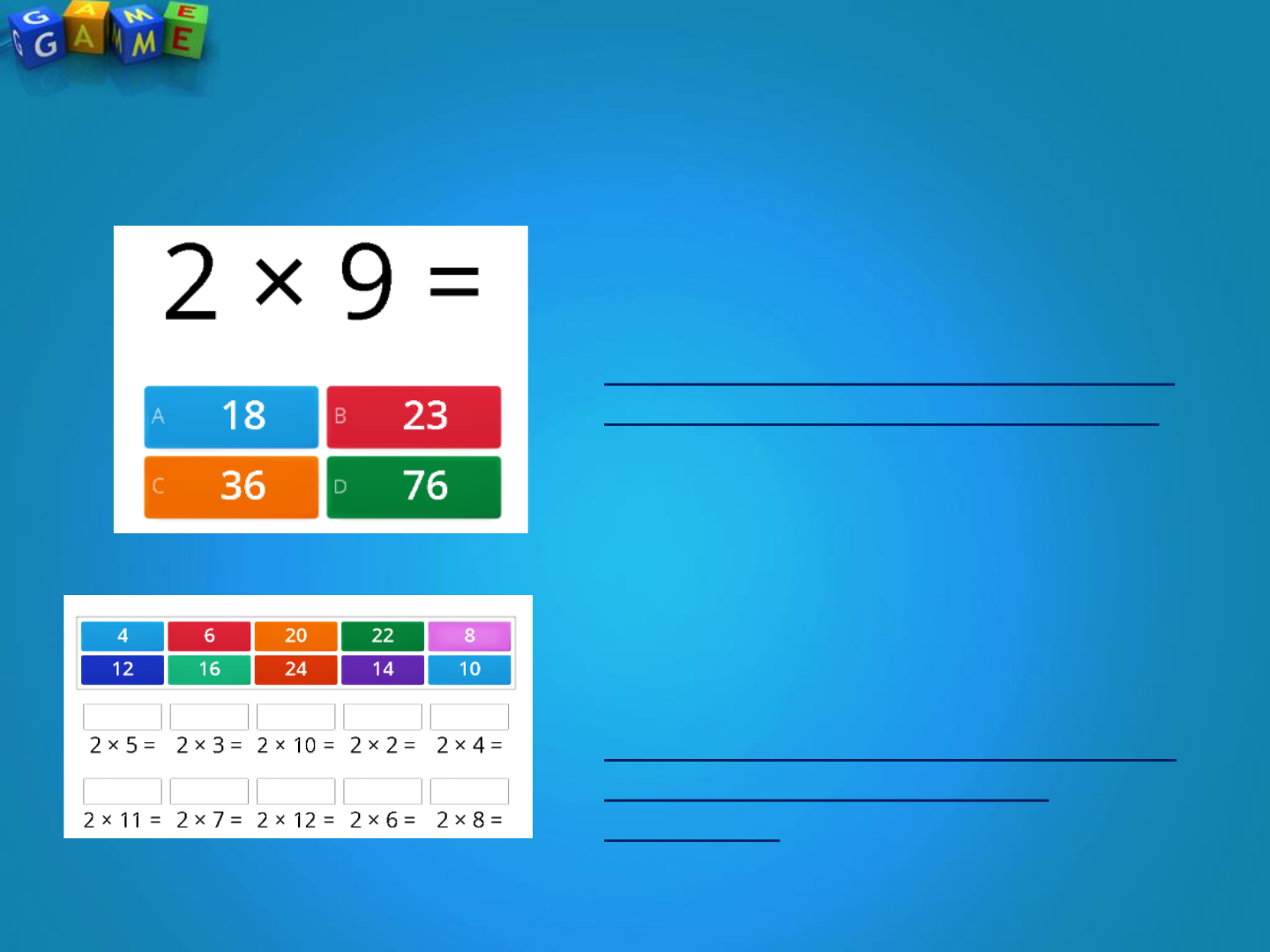 10 JOGOS DA TABUADA DE 2 - Matemática