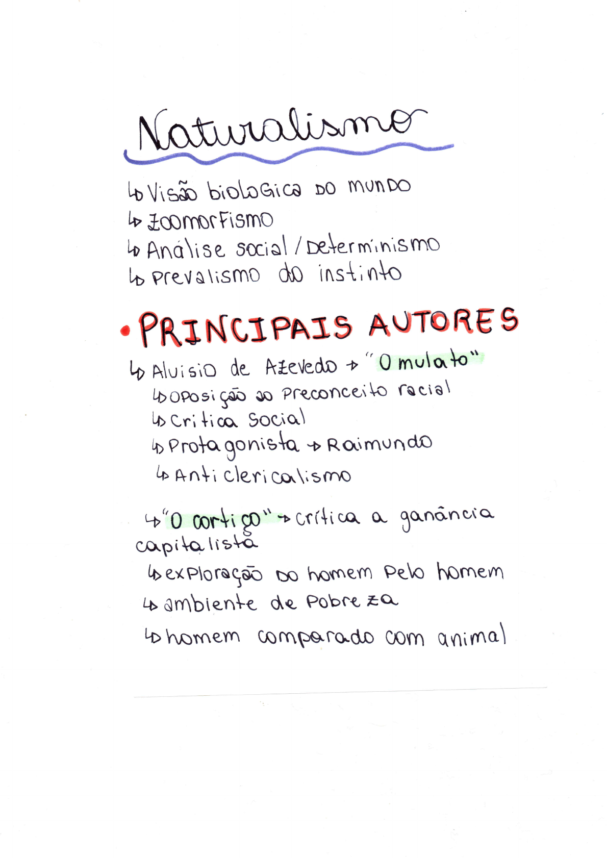 NATURALISMO Literatura