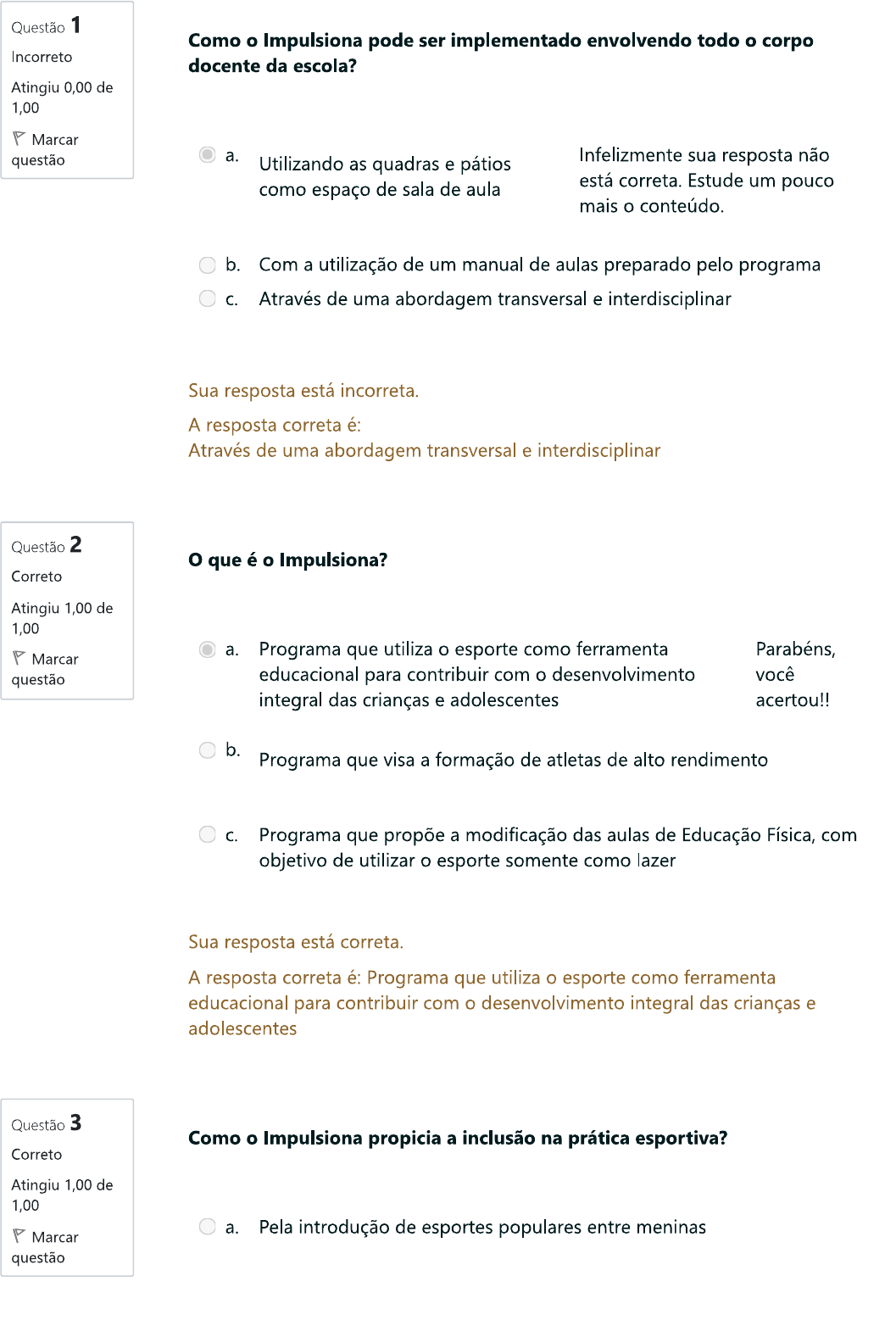 Teste: Programa Pedagógico