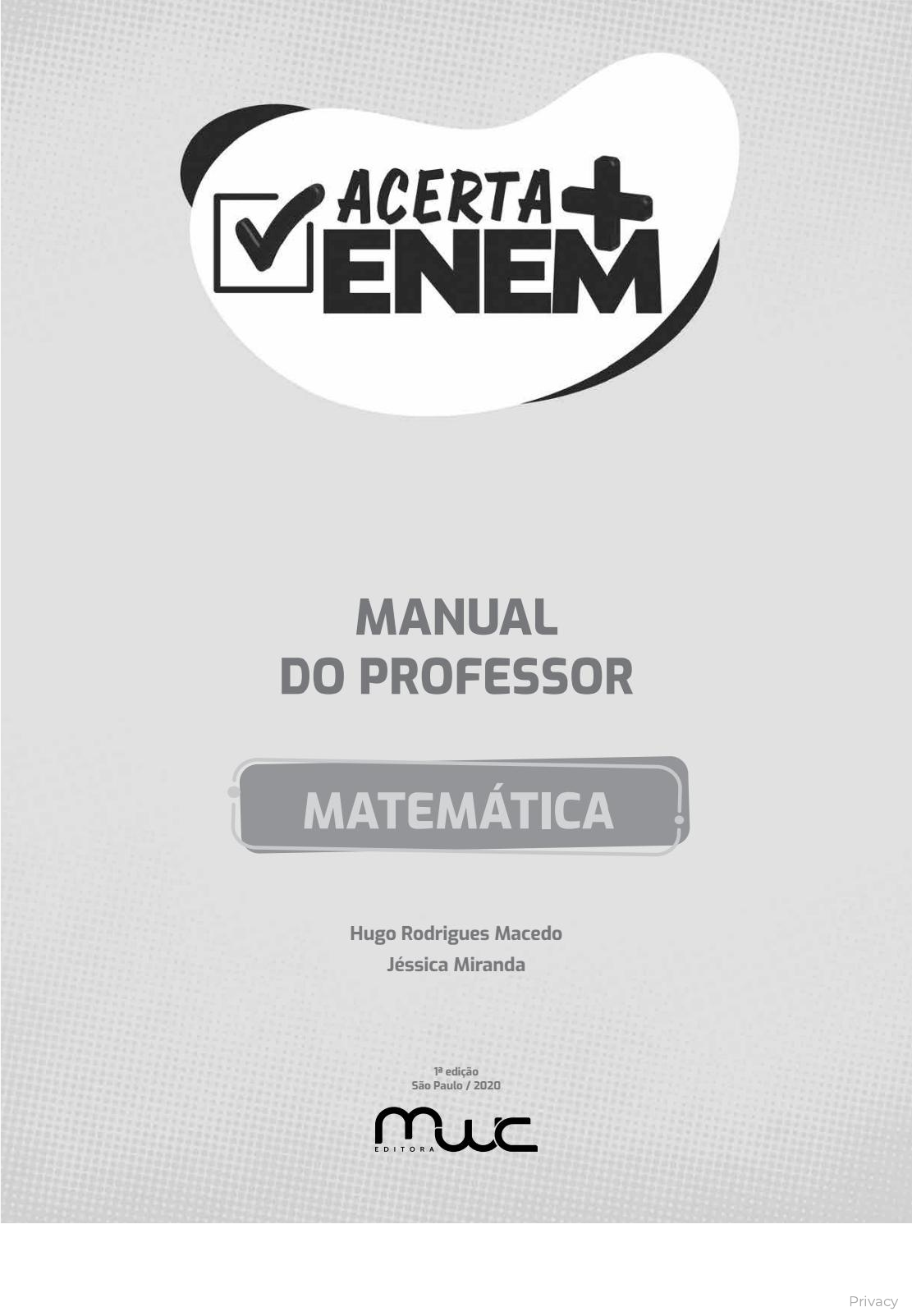 Acerta Mais Enem Matemática - Manual do Professor by editoramvc - Issuu
