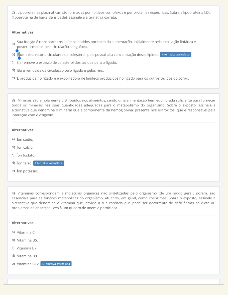 Av2 Bioquimica Aplicada A Saude Bioquímica Aplicada à Enfermagem