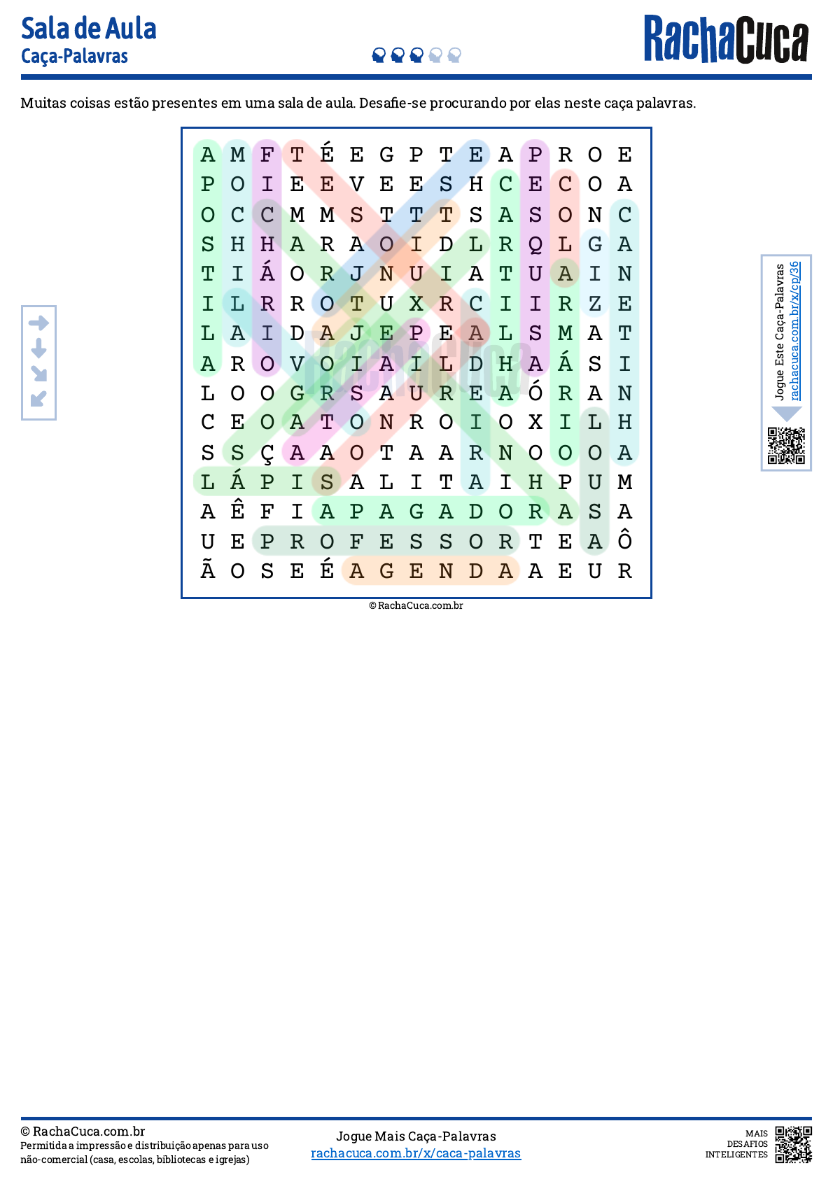 Plano de aula - 1º ano - Caça-palavras na sala de aula