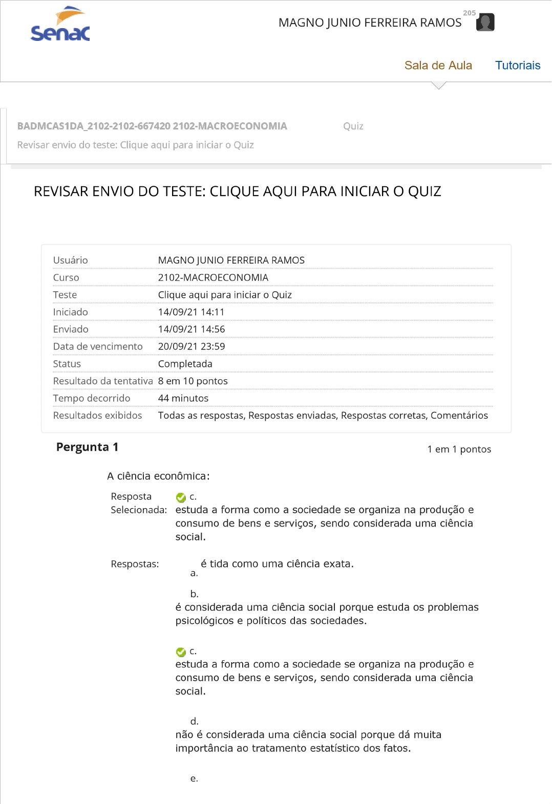 QUIZ - PERGUNTA 1 - Riqueza Em Foco